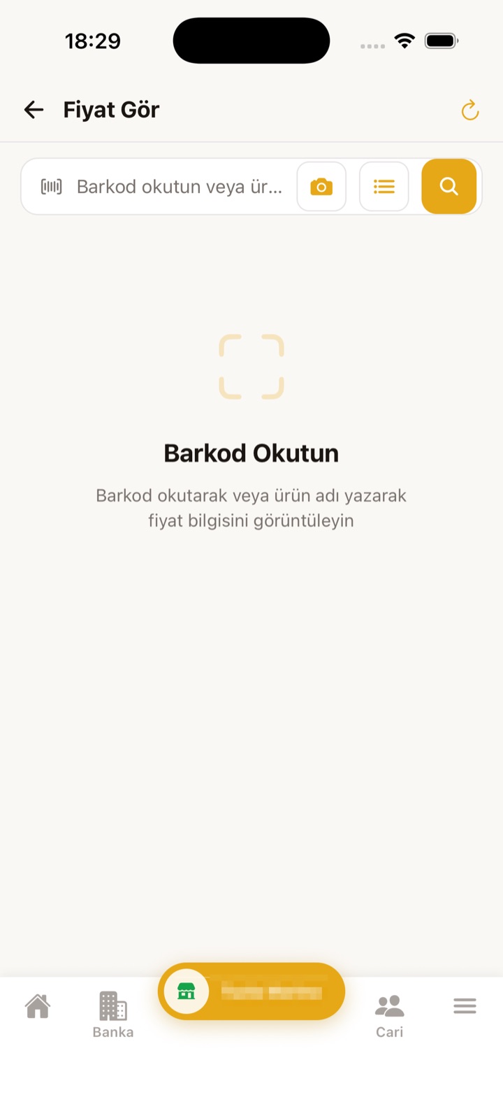 Terminal mobil anlık kur ve altın fiyatı ekranı